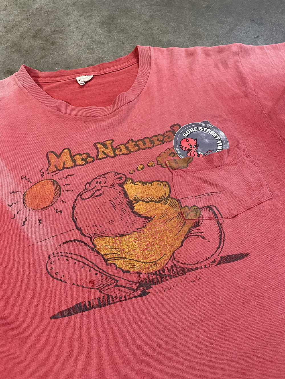 Vintage 70s Faded R Crumb Mr. Natural Mayo Spruce Tee 20x24